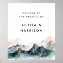 Search for mountain wedding signs Watercolor