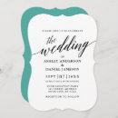 Search for teal and black wedding invitations Minimalist