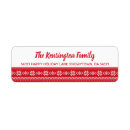Search for red snowflake return address labels Nordic