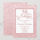 Search for female 50th birthday invitations Rose gold