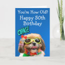 Search for dog 50th birthday cards Humour