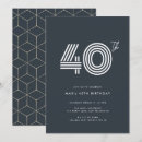 Search for stylish 40th birthday invitations Geometric