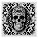 Search for black and white skull art Spooky