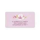 Search for magnolia flower return address labels Elegant