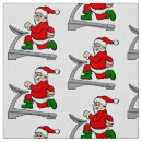 Search for funny christmas fabric Santa claus