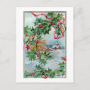 Search for vintage winter postcards Holly