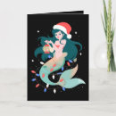 Search for mermaid christmas cards Santa