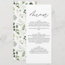 Search for greenery wedding menus Botanical