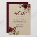 Search for ruby wedding anniversary invitations Elegant