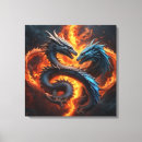 Search for dragon canvas prints Fire