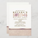 Search for champagne sweet 16 invitations Gold