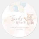 Search for boy teddy bear baby shower stickers Watercolor