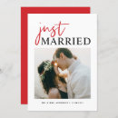 Search for just married wedding announcement cards Typography