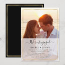 Search for gold engagement party invitations Black and gold
