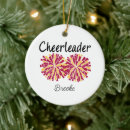 Search for maroon and gold christmas tree decorations Cheerleader