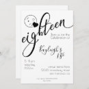 Search for modern eighteen birthday invitations Black and white