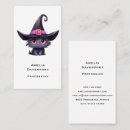 Search for witch business cards Black cat