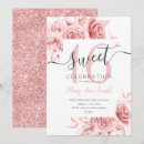 Search for rose gold glitter sweet 16 invitations Sweet sixteen birthday