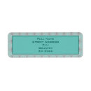 Search for teal and grey return address labels Turquoise