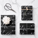 Search for add your name wrapping paper Black and white