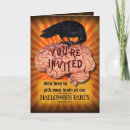 Search for black and orange halloween invitations Raven