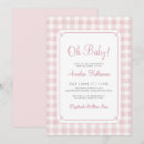 Search for pink gingham baby shower invitations Mother to be