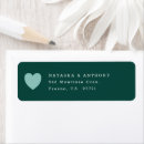Search for green heart return address labels Modern