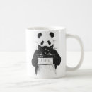 Search for funny panda mugs Black and white