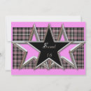 Search for plaid sweet 16 invitations Pink