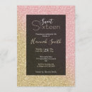 Search for pretty pink white sweet 16 invitations For her