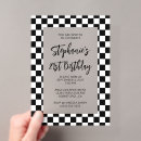 Search for plaid border invitations Black and white