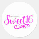 Search for hot pink sweet sixteen stickers Party