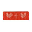 Search for two hearts return address labels Valentine