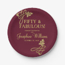 Search for black and red paper plates 50th