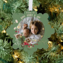 Search for new year christmas tree decorations Family photo