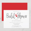Search for red black bridal shower invitations Calligraphy