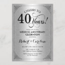 Search for silver anniversary invitations Damask