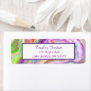 Search for purple green return address labels Pink