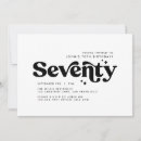 Search for black and white 70th birthday invitations Simple