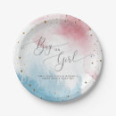 Search for gender reveal plates He or she