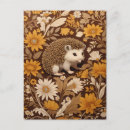 Search for hedgehogs postcards Floral