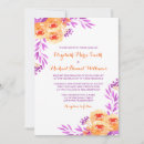 Search for orange and plum invitations Flowers
