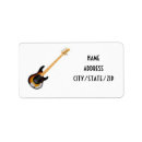 Search for electric guitar return address labels Musician