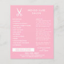 Search for salons flyers Pink