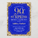 Search for mens blue and gold birthday invitations Glitter