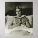 Search for vintage woman reading posters Black and white