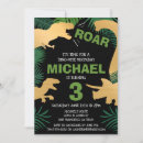 Search for gold dinosaur invitations Jungle