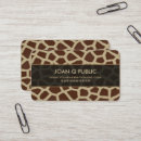 Search for giraffe pattern business cards Professional