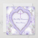 Search for pink and purple first communion invitations Cross