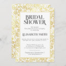 Search for white and gold bridal shower invitations Classy